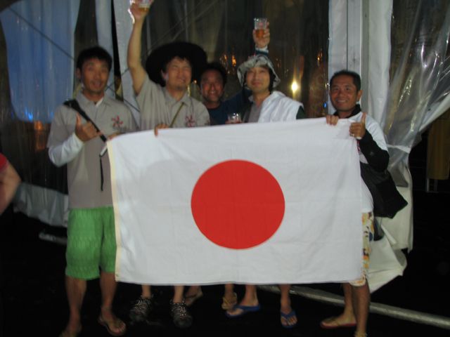 Team Japan at the opening ceremony.